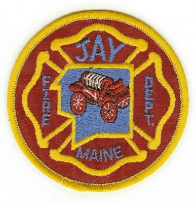 Jay Fire Dept
Thanks to PaulsFirePatches.com for this scan.
Keywords: maine department