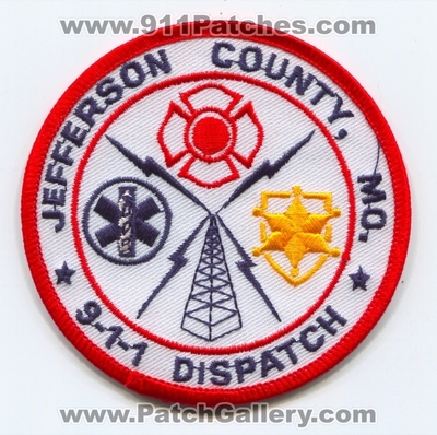 Jefferson County 911 Dispatch Patch (Missouri)
Scan By: PatchGallery.com
Keywords: co. 9-1-1 dispatcher communications fire ems police department dept. sheriffs office