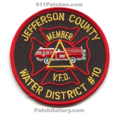 Jefferson County Water District 10 Volunteer Fire Department Member Patch (Texas)
Scan By: PatchGallery.com
Keywords: co. dist. number no. #10 vol. dept. vfd v.f.d.