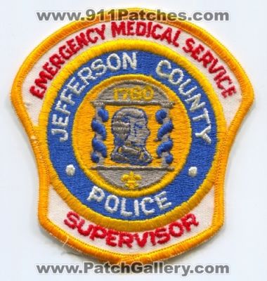 Jefferson County Police Department Emergency Medical Service Supervisor (Kentucky)
Scan By: PatchGallery.com
Keywords: co. dept. ems