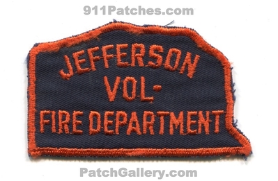 Jefferson Volunteer Fire Department Patch (UNKNOWN STATE)
Scan By: PatchGallery.com
Keywords: vol. dept.