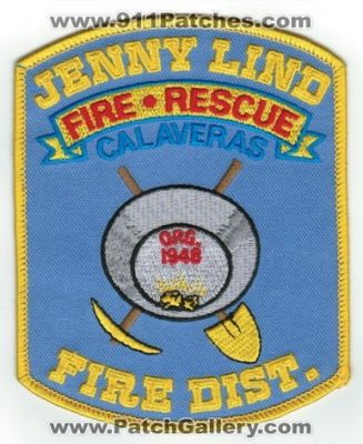 Jenny Lind Fire Rescue District (California)
Thanks to Paul Howard for this scan. 
Keywords: calaveras dist. department dept.