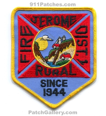 Jerome Rural Fire District 1 Patch (Idaho)
Scan By: PatchGallery.com
Keywords: dist. number no. #1 department dept.