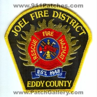 Joel Fire Rescue District (New Mexico)
Scan By: PatchGallery.com
Keywords: hazmat haz-mat eddy county
