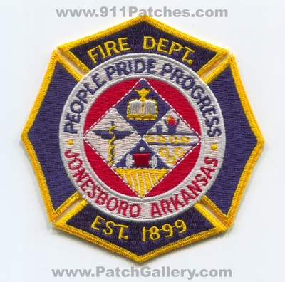 Jonesboro Fire Department Patch (Arkansas)
Scan By: PatchGallery.com
Keywords: dept. people pride progress est. 1899