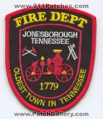 Jonesborough Fire Department Patch (Tennessee)
Scan By: PatchGallery.com
Keywords: dept. oldest town in