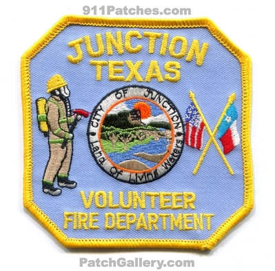 Junction Volunteer Fire Department Patch (Texas)
Scan By: PatchGallery.com
Keywords: city of dept. land of living waters