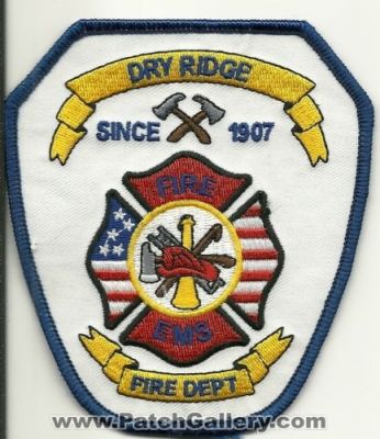 Dry Ridge Fire Department (Kentucky)
Thanks to Mark Hetzel Sr. for this scan.
Keywords: dept. ems