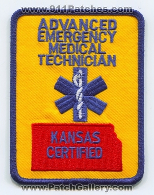 Kansas State Certified Advanced Emergency Medical Technician AEMT EMS Patch (Kansas)
Scan By: PatchGallery.com
Keywords: licensed registered a.e.m.t. e.m.s. services ambulance