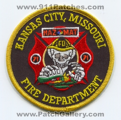 Kansas City Fire Department Station 71 Patch (Missouri)
Scan By: PatchGallery.com
Keywords: dept. kcfd company co. haz-mat hazmat