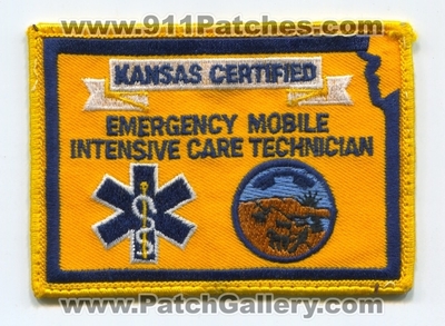 Kansas State Certified Emergency Mobile Intensive Care Technician EMICT EMS Patch (Kansas)
Scan By: PatchGallery.com
Keywords: emt ambulance