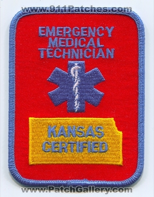 Kansas State Certified Emergency Medical Technician EMT Patch (Kansas)
Scan By: PatchGallery.com
Keywords: ems ambulance