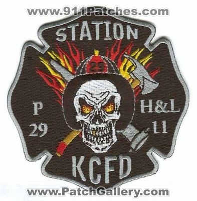 Kansas City Fire Department Station 29 (MIssouri)
Scan By: PatchGallery.com
Keywords: dept. kcfd p29 pumper engine company h&l 11 hook and ladder