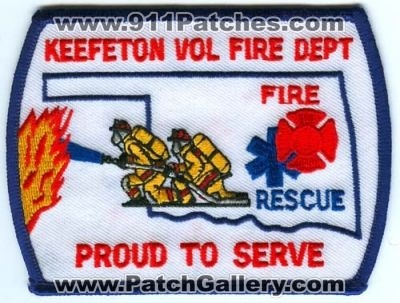 Keefeton Volunteer Fire Rescue Department (Oklahoma)
Scan By: PatchGallery.com
Keywords: vol. dept.