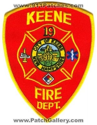 Keene Fire Department (New Hampshire)
Scan By: PatchGallery.com
Keywords: dept. city of 19
