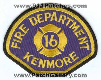 Kenmore Fire Department King County District 16 (Washington)
Scan By: PatchGallery.com
Keywords: dept. co. dist. number no. #16