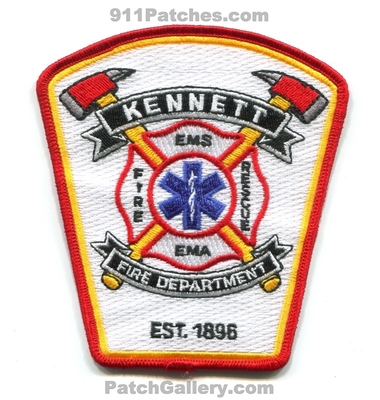 Kennett Fire Rescue Department Patch (Missouri) (Confirmed)
Scan By: PatchGallery.com
Keywords: dept. ems ema est. 1896
