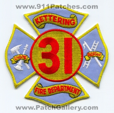 Kettering Fire Department Station 31 Patch (Ohio)
Scan By: PatchGallery.com
Keywords: dept. company co.