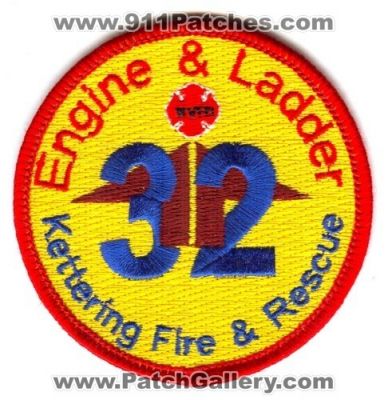 Kettering Fire and Rescue Department Engine and Ladder 32 Patch (Ohio)
Scan By: PatchGallery.com
Keywords: & kvfd volunteer vol. dept. kvfd company co. station