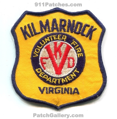 Kilmarnock Volunteer Fire Department Patch (Virginia)
Scan By: PatchGallery.com
Keywords: vol. dept.