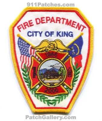 King Fire Department Patch (North Carolina)
Scan By: PatchGallery.com
Keywords: city of dept. 1955 2000