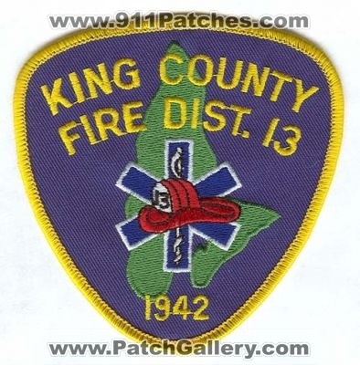 King County Fire District 13 (Washington)
Scan By: PatchGallery.com
Keywords: co. dist. number no. #13 department dept.