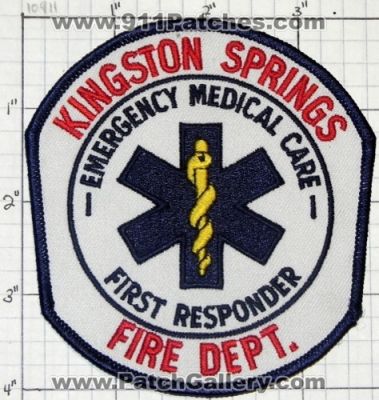 Kingston Springs Fire Department Emergency Medical Care First Responder (Tennessee)
Thanks to swmpside for this picture.
Keywords: dept.