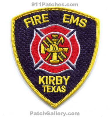 Kirby Fire EMS Department Patch (Texas)
Scan By: PatchGallery.com
Keywords: dept.