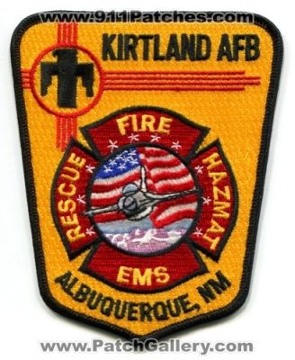 Kirtland Air Force Base AFB Fire Rescue Department USAF Military Patch (New Mexico)
Scan By: PatchGallery.com
Keywords: a.f.b. dept. u.s.a.f. rescue hazmat haz-mat ems albuquerque nm
