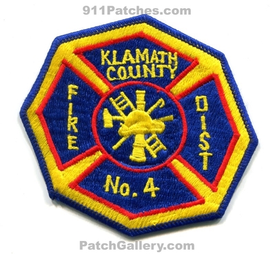 Klamath County Fire District 4 Patch (Oregon)
Scan By: PatchGallery.com
Keywords: co. dist. number no. #4 department dept.