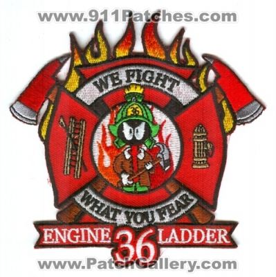 Klein Fire Department Station 36 (Texas)
Scan By: PatchGallery.com
Keywords: dept. engine ladder company we fight what you fear marvin the martian
