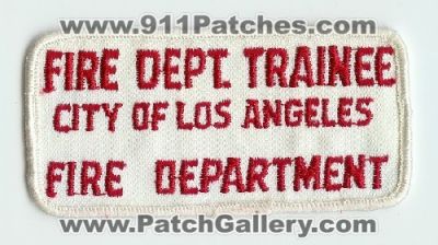 Los Angeles City Fire Department Trainee (California)
Thanks to Mark C Barilovich for this scan.
Keywords: la city of