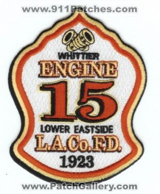 Los Angeles County Fire Department Station 15 (California)
Thanks to Paul Howard for this scan.
Keywords: l.a. la co. f.d. fd dept. engine whittier lower eastside