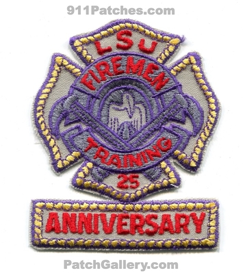 Louisiana State University LSU Firemen Training 25th Anniversary Patch (Louisiana)
Scan By: PatchGallery.com
Keywords: academy school
