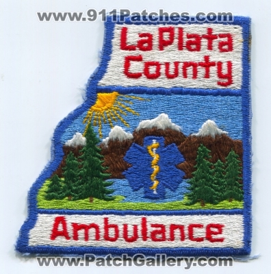 La Plata County Ambulance Patch (Colorado)
[b]Scan From: Our Collection[/b]
Keywords: ems laplata co.