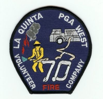 La Quinta PGA West Volunteer Fire Company 70
Thanks to PaulsFirePatches.com for this scan.
Keywords: california laquinta