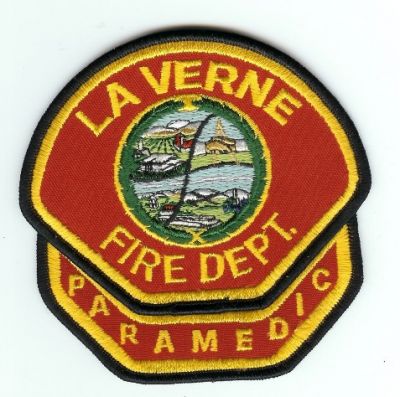 La Verne Fire Department Paramedic (California)
Thanks to PaulsFirePatches.com for this scan.
Keywords: laverne dept.