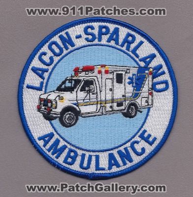 Lacon Sparland Ambulance (Illinois)
Thanks to PaulsFirePatches.com for this scan.
Keywords: ems