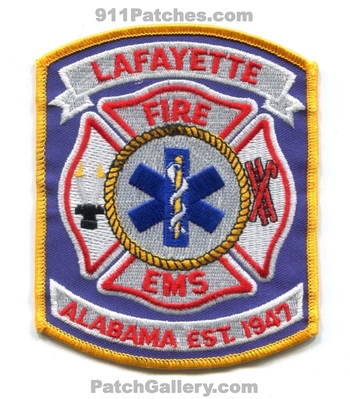 Lafayette Fire EMS Department Patch (Alabama)
Scan By: PatchGallery.com
Keywords: dept. ambulance est. 1947