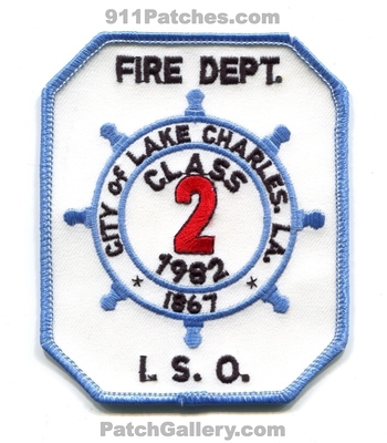 Lake Charles Fire Department ISO Class 2 Patch (Louisiana)
Scan By: PatchGallery.com
Keywords: dept. city of 1982 1867 i.s.o.