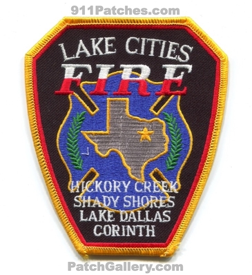 Lake Cities Fire Department Patch (Texas)
Scan By: PatchGallery.com
Keywords: dept. hickory creek shady shores lake dallas corinth