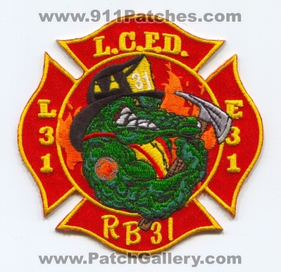 Lake Conroe Fire Department Station 31 Patch (Texas)
Scan By: PatchGallery.com
Keywords: dept. lcfd l.c.f.d. l31 ladder e31 engine rb company co.
