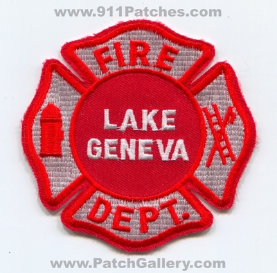 Lake Geneva Fire Department Patch (Wisconsin)
Scan By: PatchGallery.com
Keywords: dept.