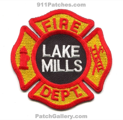 Lake Mills Fire Department Patch (Wisconsin)
Scan By: PatchGallery.com
Keywords: dept.
