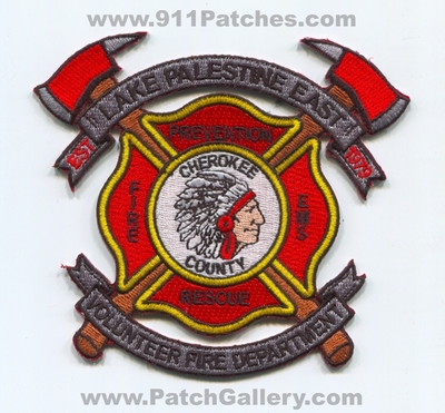Lake Palestine East Volunteer Fire Department Cherokee County Patch (Texas)
Scan By: PatchGallery.com
Keywords: Vol. Dept. Co. Prevention Rescue EMS Est. 1979