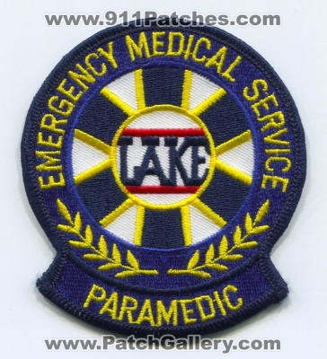 Lake Emergency Medical Services EMS Inc. Paramedic Patch (Florida)
Scan By: PatchGallery.com
Keywords: ambulance