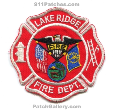 Lake Ridge Fire Department Patch (Indiana)
Scan By: PatchGallery.com
Keywords: dept.