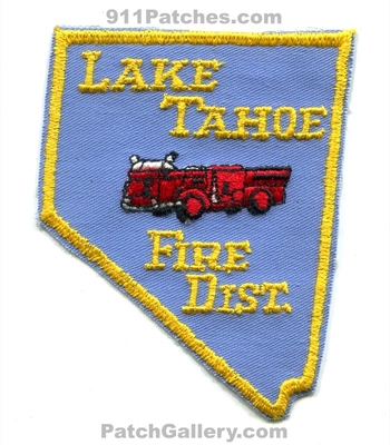 Lake Tahoe Fire District Patch (Nevada) (State Shape)
Scan By: PatchGallery.com
Keywords: dist. department dept.