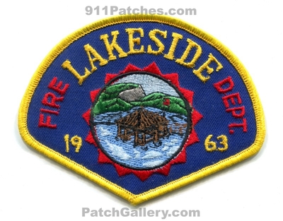 Lakeside Fire Department Patch (California)
Scan By: PatchGallery.com
Keywords: dept. 1963