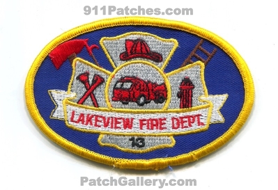 Lakeview Fire Department 13 Patch (Alabama)
Scan By: PatchGallery.com
Keywords: dept.